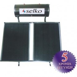Ηλιακό θερμοσίφωνο SELKO 200lt/2Χ1,5 τμ ταράτσας .Στην   τιμή  δεν συμπεριλαμβάνεται  η βάση  στήριξης για κεραμοσκεπή 